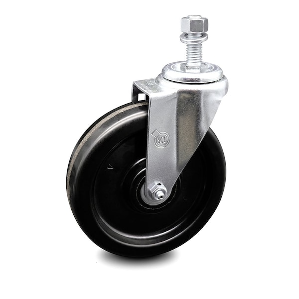 Service Caster 6 Inch Phenolic Wheel Swivel 12mm Threaded Stem Caster SCC-TS20S615-PHR-M1215 - main